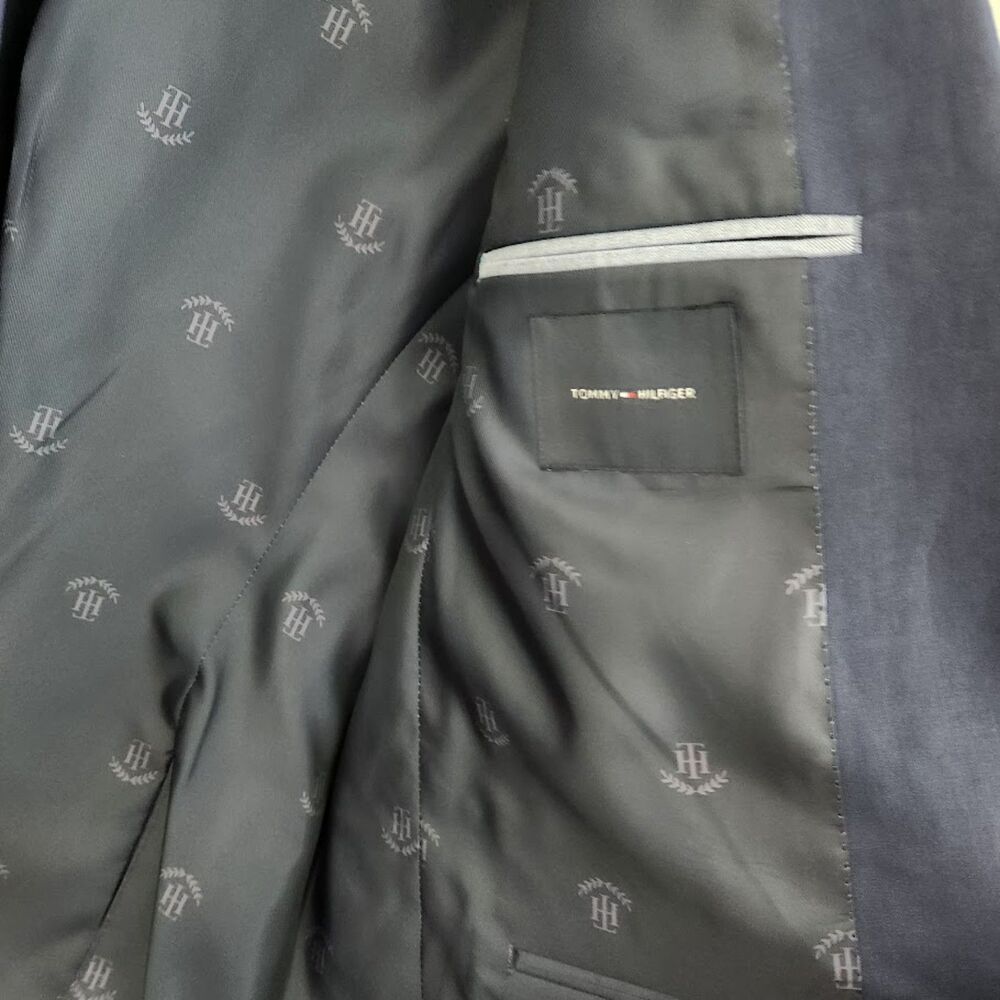 Tommy Hilfiger 100% Linen Navy Blazer Jacket Sport Coat | 44L | NWT - Picture 7 of 8
